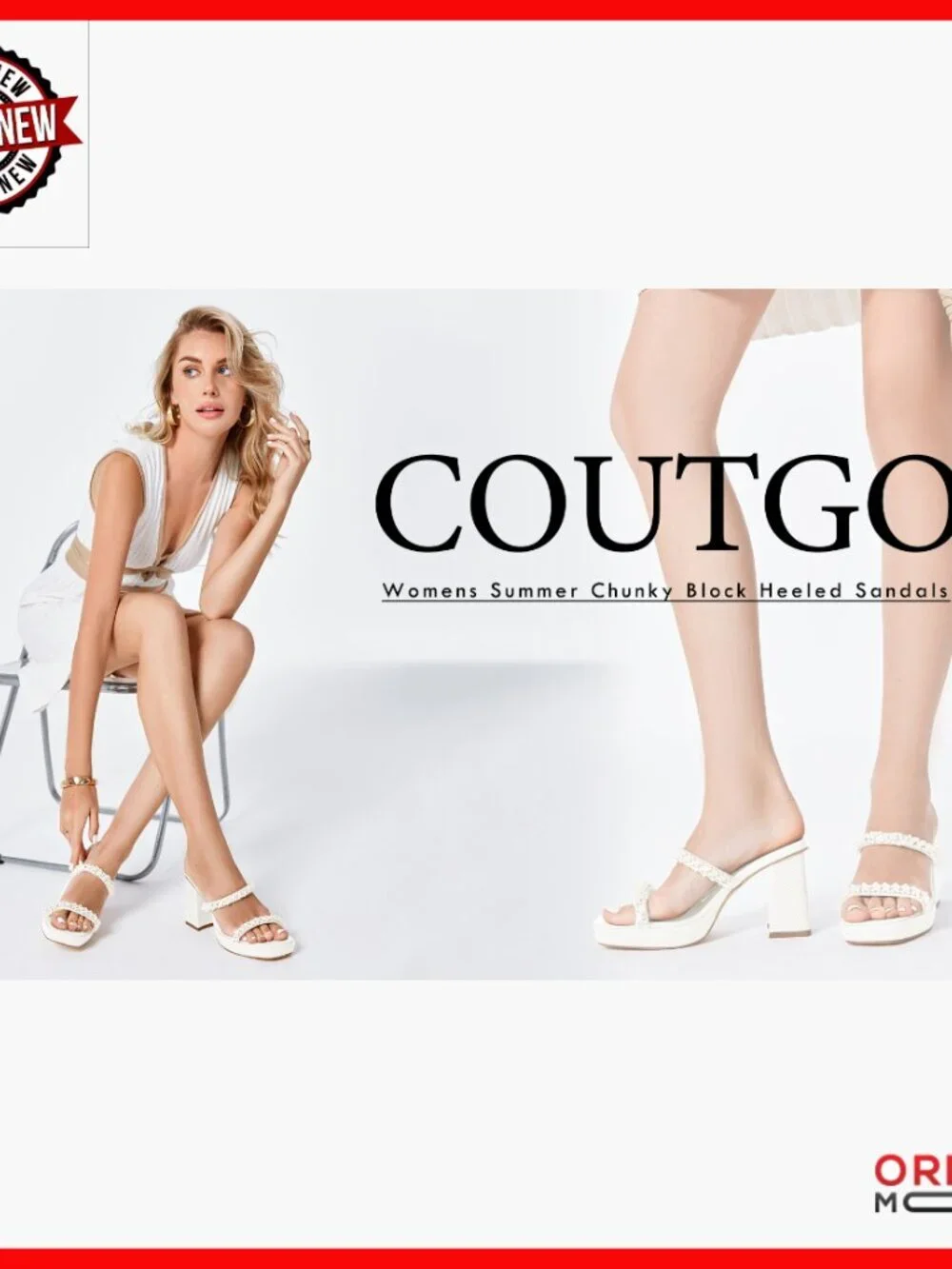 Platform Chunky Heel Sandals Square Toe Strappy Pearl Slides